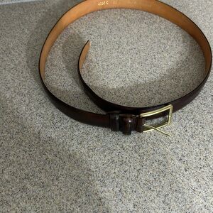 Full leather dress brown belt size 38 1.25” wide quality leather